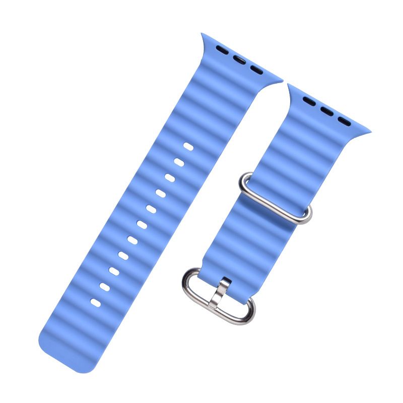 Gränsöverskridande populär silikonrem Lämplig för iwatch smart klocka med 42 mm gränssnitt iphone silikon marinrem_voghion.com