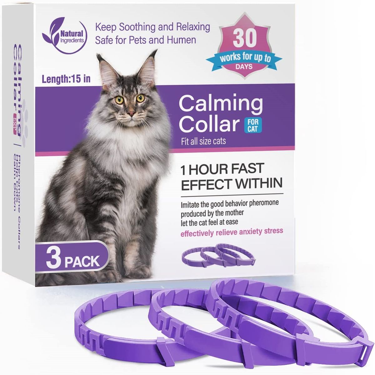 for Cats And Dogs, Pet Anxiety Relief Collar, Calming Collar_voghion.com
