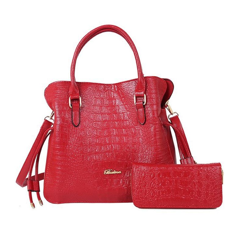 Damentaschen, Umhängetaschen, große Kapazität, Handtaschen, große Kapazität, Umhängetaschen mit Magnetschnalle, Tragetasche + Geldbörse, 2 Stück_voghion.com