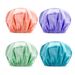 Women's Waterproof Shower Cap - Reusable Double-Layer Hair Protection (Elastic & Adjustable Universal Fit For Bathing Swimming & Spa)_voghion.com