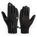 Unisex Touchscreen Winter Gloves – Windproof & Water-Resistant Motorcycle Gloves With Fleece Lining (Anti-Slip Grip, Upgraded Zipper Design)_voghion.com