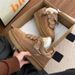 Soft Leather Version~Fur Integrated Snow Boots With Lace Up, Slip Resistant, Warm And Versatile Casual Cotton Shoes For_voghion.com