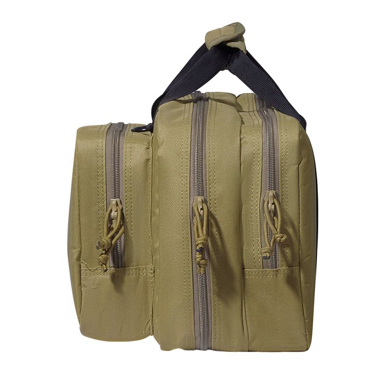 VEVOR Range Bag For 2 Pistols Tactical Gun Bag 2 Built-in Pistol Bags Brown, Range Bag For Handguns Gun Case Bag With Lockable Zipper For Shooting Range Outdoor Hunting_voghion.com