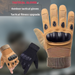 Protezione tattica militare Calore Mezze dita Antiscivolo Resistente all'usura_voghion.com