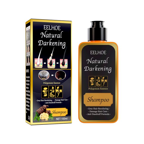 EELHOE Polygonum Multiflorum Shampoo, Anti-Slip Clean Hair Root White Turn Black Anti-Dandruff Anti-Itch Soothing Nourishing Shampoo_voghion.com