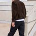 Men's Casual Suede & Shearling Trim Jacket - Slim Fit Winter Coat With Vintage Style For Urban Fashion_voghion.com