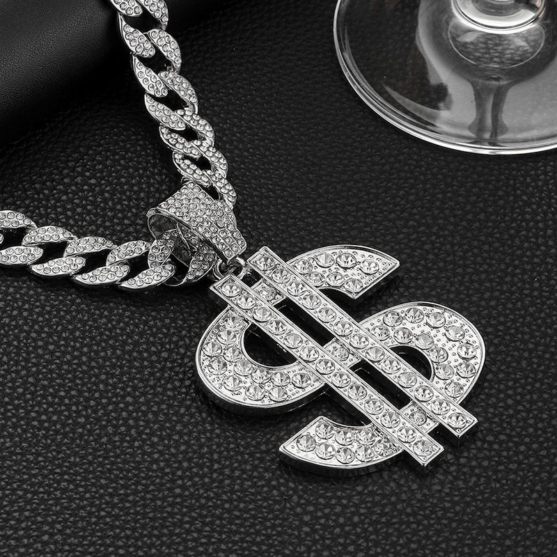 Unisex Popüler Hip Hop Takı HIPHOP Dolar Kolye Kolye Hip Hop Erkek Kolye Kolye_voghion.com