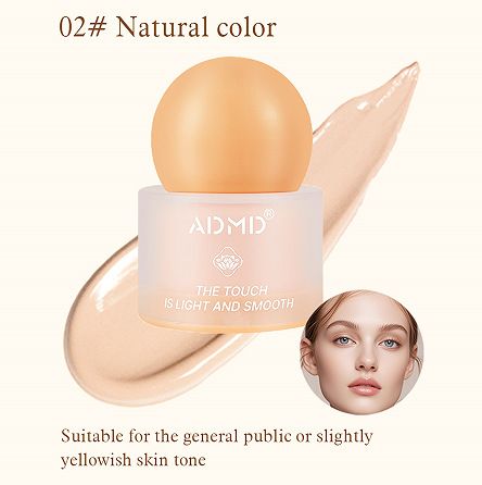 exklusive ADMD kleine runde Abdeckung durchscheinende weiche Haut MSDS beliebte leichte und lang anhaltende Make-up-Einstellung flüssige Grundierung_voghion.com