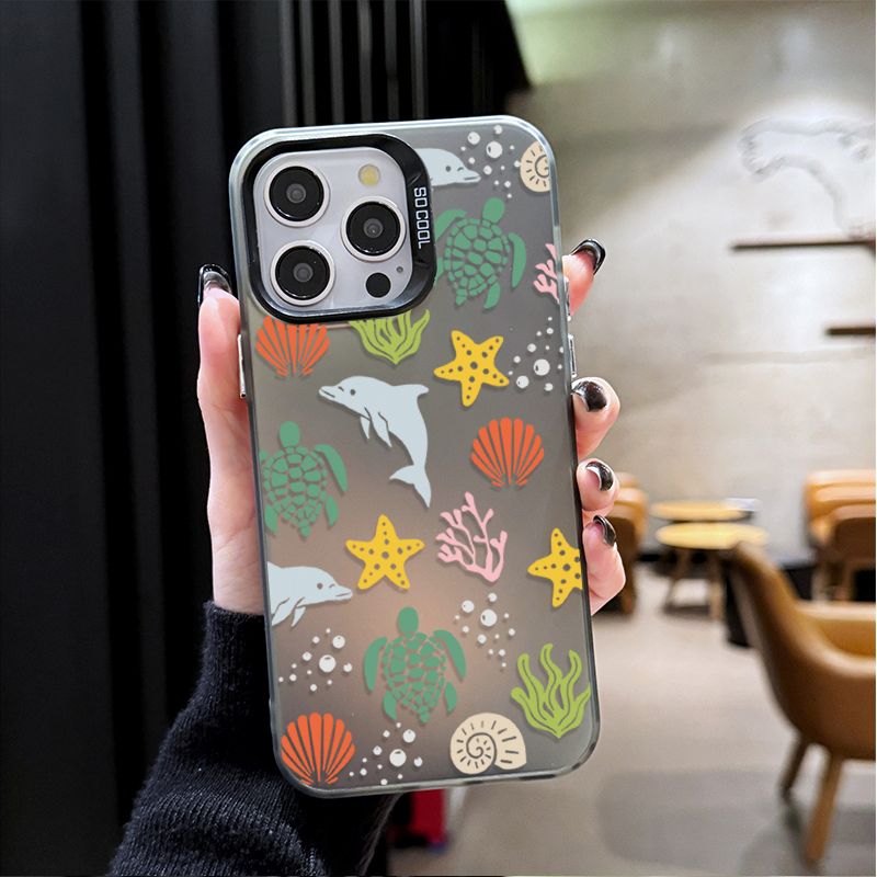Summer Cartoon Ocean Turtle Case for Samsung Galaxy S24 S23 S22 S21 Ultra Plus FE A54 A34 A24 A14 A73 A53 A33 5G Note 20 Cover_voghion.com