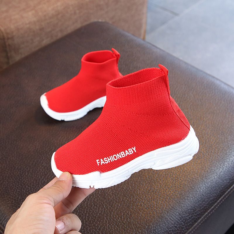 XUANMU Kids Sneakers Children Casual Shoes Slip-on Breathable Kids Socks Shoes Non-slip Snow Boots Boys Girls Sport Shoes F0090_voghion.com