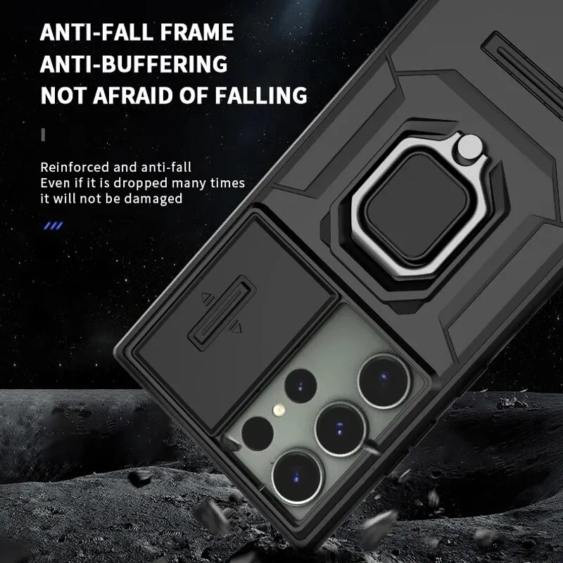 Bananq – coque de caméra à objectif coulissant, étui avec anneau Ultra magnétique pour Samsung A54 A34 A24 A14 A13 4G 5G M34 S24 S23 Plus_voghion.com