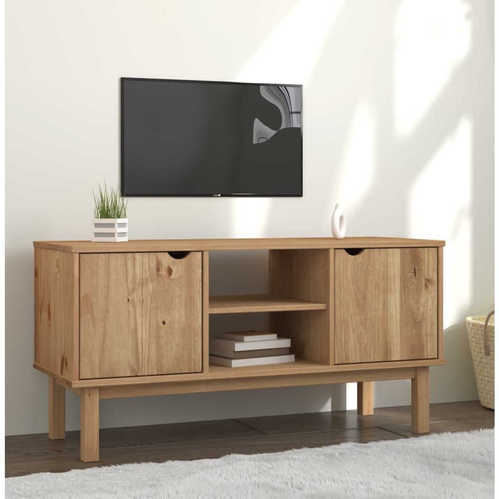 TV-Schrank OTTA 113,5x43x57 cm Massivholz Kiefer_voghion.com