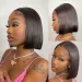 Human Hair Straight Short Bob Wig, Lace Front Wigs For Women, Honey Blonde Bob Wig_voghion.com