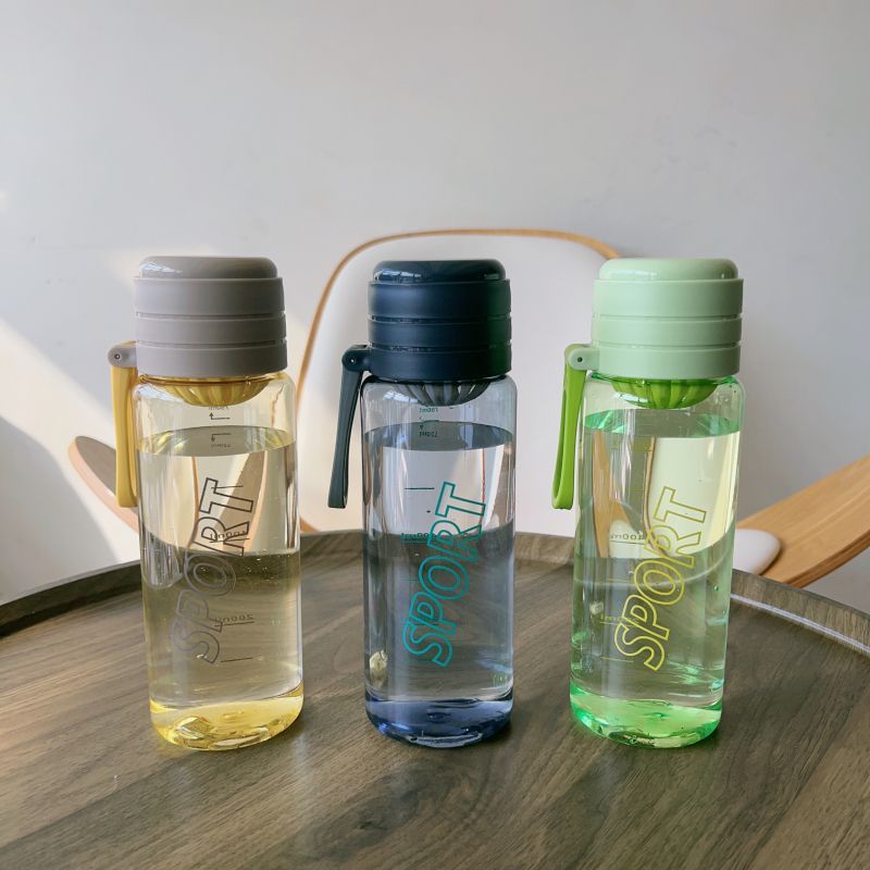 Large Capacity Plastic Water Bottle With Infuser Summer, Suitable For Men And Women, Students, Graduated Scale,_voghion.com