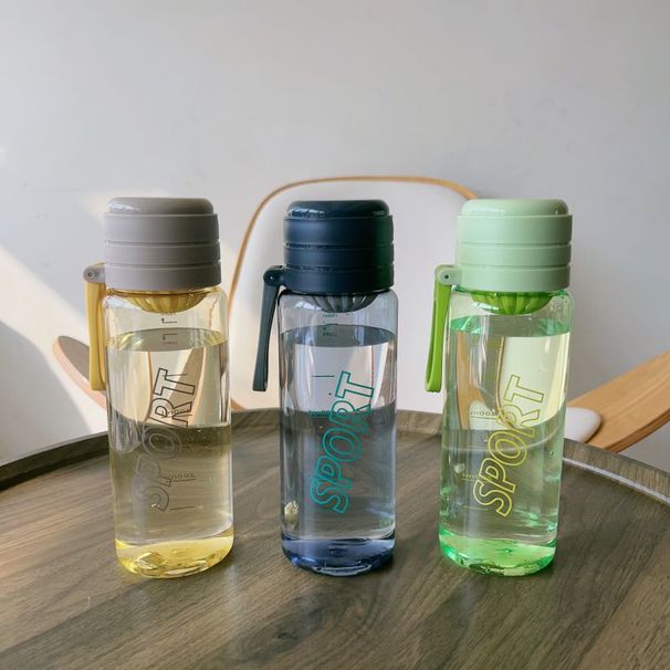 Large Capacity Plastic Water Bottle With Infuser Summer, Suitable For Men And Women, Students, Graduated Scale,_voghion.com