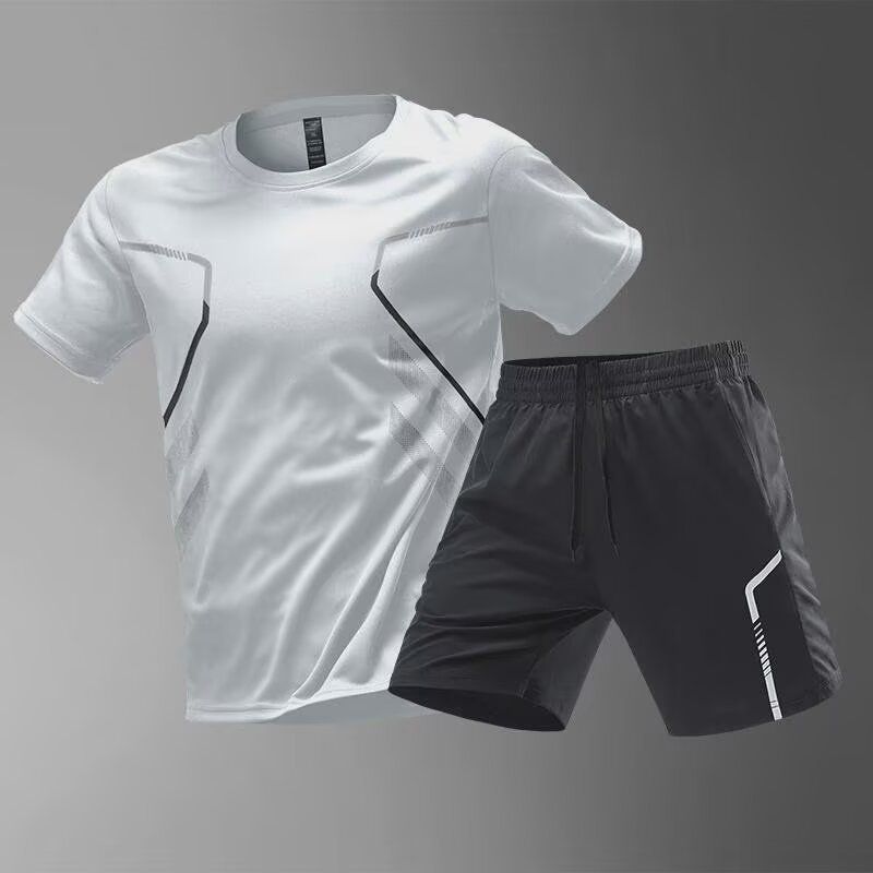 Herrkläder Issilke Snabbtorkande Kläder Fitness T-shirt Löparkortärmade Shorts Träningskläder_voghion.com