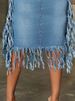 K Fashionable Trend Sexy Denim Fringed Midi Skirt_voghion.com