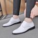 Suitable For All Seasons Genuine Leather Lace-Up Men's Business Formal Low Top Korean Style Performance Wedding Shoes_voghion.com