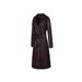 Sobretudo feminino trench coat de poliuretano com abotoamento duplo – cinto ajustável e bainha estendida (XS-XL, preto/marrom)_voghion.com