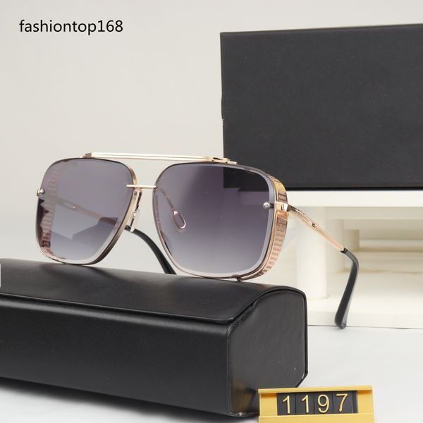 Occhiali da sole da uomo alla moda, di alta qualità, con montatura quadrata, per uomo e donna, lenti in vero vetro, con custodia per occhiali G9HI_voghion.com