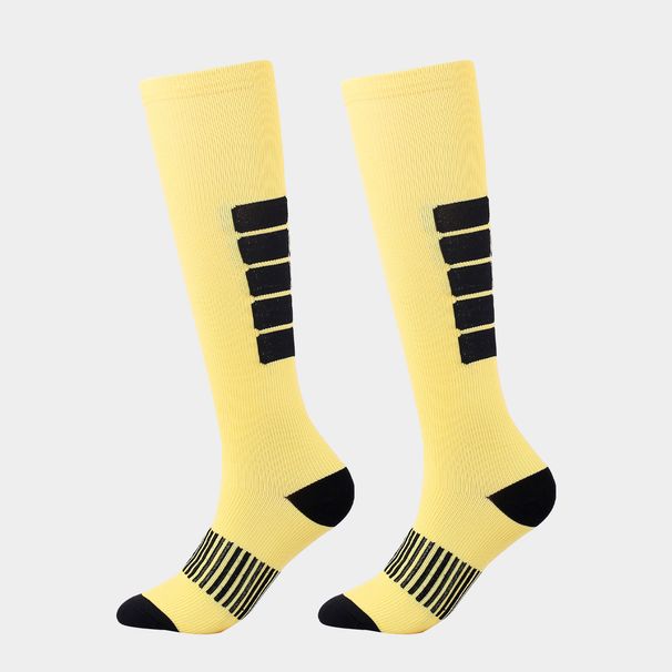 Kompressionsstrümpfe bunt gestreift lange Kompressionsstrümpfe Fitness Sport Lauf- und Radsocken_voghion.com