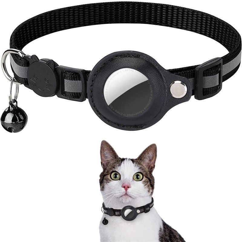 New Airtag pet collar protective cover for lost location tracking of cats_voghion.com