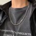 Collana da uomo alla moda in acciaio al titanio, stile cubano hip-hop, resistente allo sbiadimento, unisex, semplice e versatile, accessorio per coppia con catena spessa._voghion.com