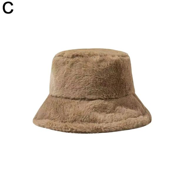 Modische Fischerhüte aus Plüsch für den Winter, farbenfroh, modischer Fischerhut für Mädchen, warm, winddicht, kältebeständig, breite Krempe, Künstlermütze für Damen und Herren_voghion.com