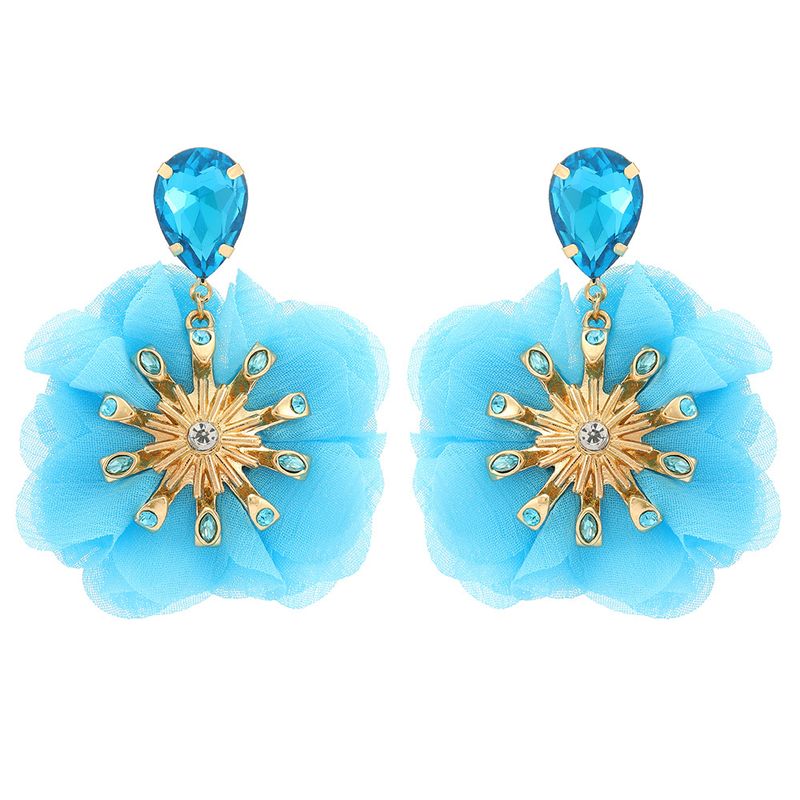 Grouss Blummen Chiffon Ouerréng Clip Diamant Ouerréng Bijouen_voghion.com