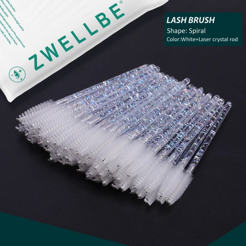 Einweg Kristall Wimpern Pinsel Kamm 50/300Pcs Wimpern Verlängerung Mascara Zauberstäbe Make-Up Professionelle Make-Up Schönheit_voghion.com
