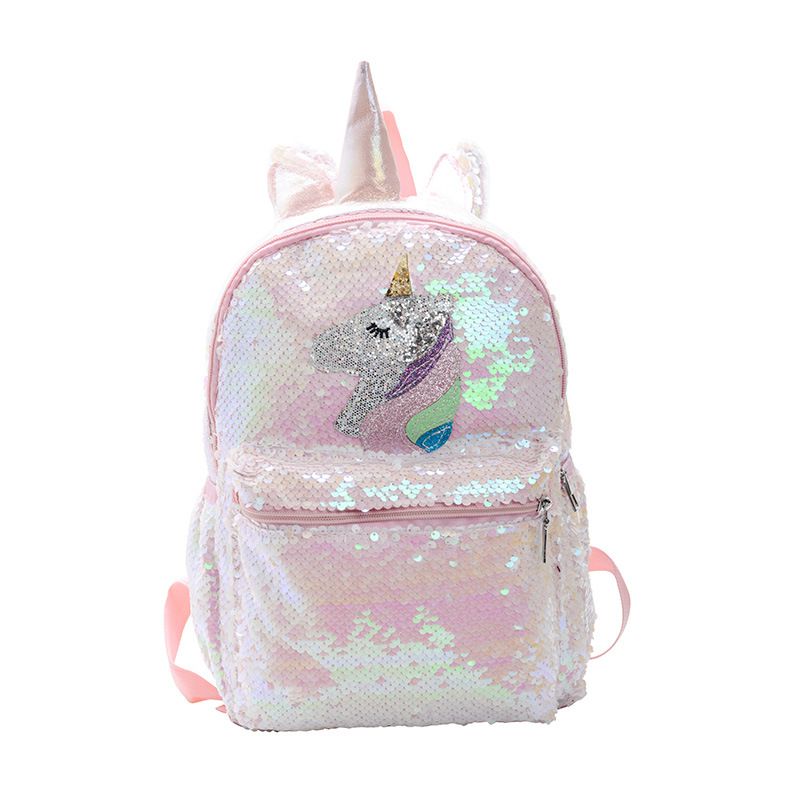 New fashion sequin children's backpack pink light and cute cartoon_voghion.com