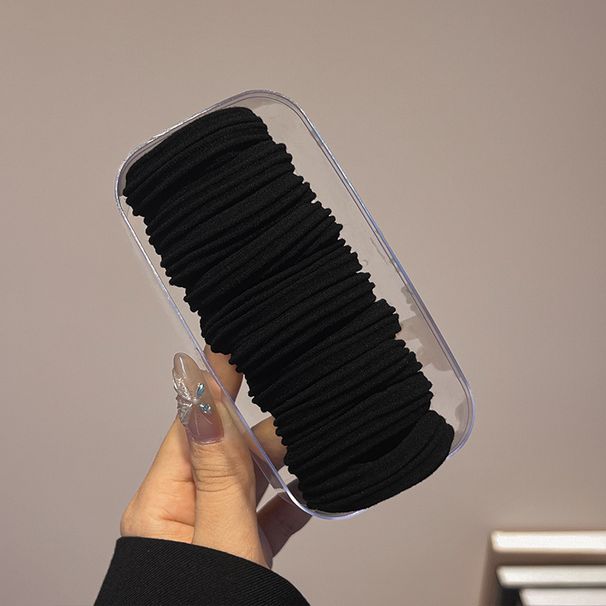 Semplice elastico per capelli alto, elastico per capelli da donna, corda per capelli alta, non danneggia i capelli, corda per capelli resistente, versatile copricapo ad anello per capelli_voghion.com