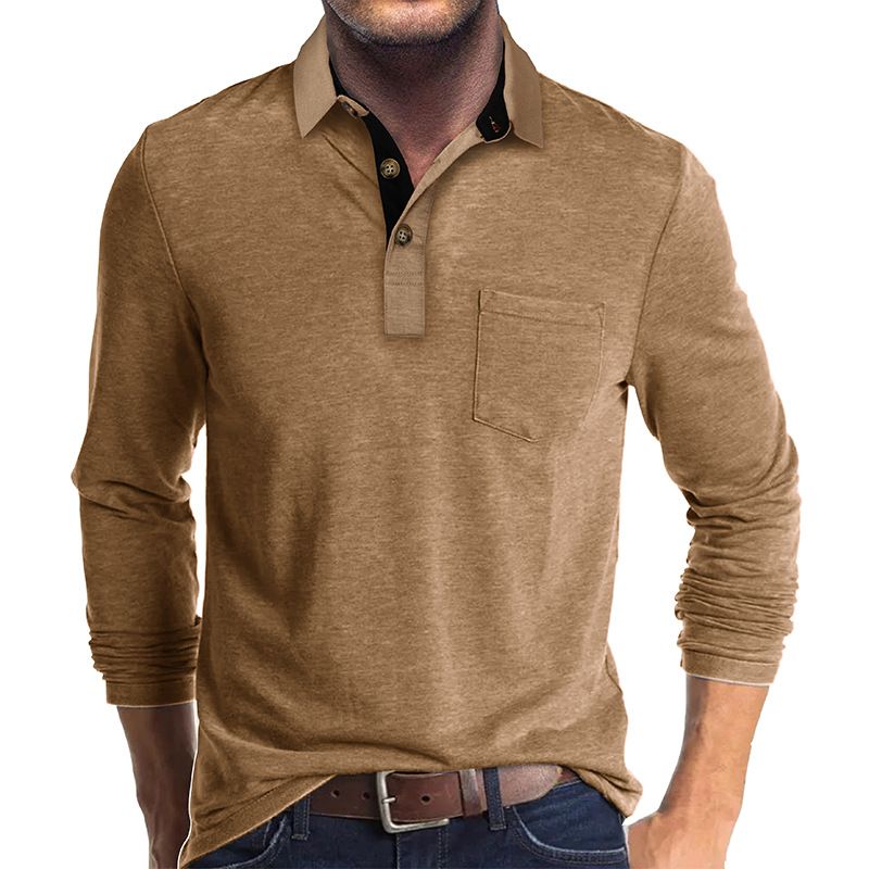 Tricou polo pentru bărbați europeni și americani, cu mânecă lungă și rever, comerț exterior, tricou polo pentru bărbați, tricou transfrontalier de toamnă și de iarnă, topuri polo_voghion.com