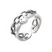 Double layered smiling face opening internet celebrity Instagram trendy fashion niche design, index finger tail ring,_voghion.com