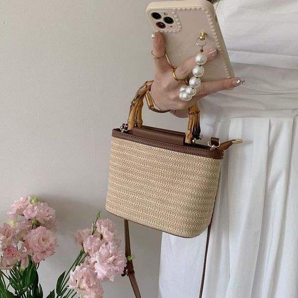 Handtaschen: Designer Stroh Handtaschen Sommer, Leichte Schultertasche, Vielseitige Gewebte Tragetasche Für Damen, Ideal Strand &_voghion.com