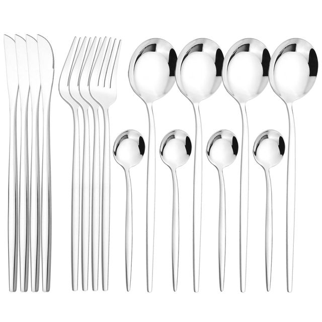 Mirror Black 16-Pack Set - Fruit Fork Sierware_voghion.com
