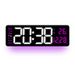 Modern LED Digital Wall Clock With Multi-Color Backlight, Temperature Display, Calendar & Alarm – Stylish Home & Office Decor_voghion.com