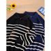 Unisex Retro Knit Sweater, Long Sleeve Pullover With Half-Zip & Striped Design, Oversized Casual Top For Men & Women_voghion.com