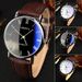 Yamaler Herren Réimesch Zifferen Blu-Ray Liederband Quartz Analog Business Armbanduhr_voghion.com