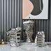 Modern Minimalist Ceramic Vase Set In Gold & Silver - Abstract Home Decor For Living Room, TV Cabinet, Bookshelf_voghion.com