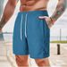 Ανδρικά Ρούχα Νέο καλοκαιρινό μονόχρωμο αθλητικό παντελόνι με κορδόνια, απλό σορτς πέντε σημείων από κοτλέ, ανδρικό σορτς με πολλές τσέπες, casual παντελόνι_voghion.com