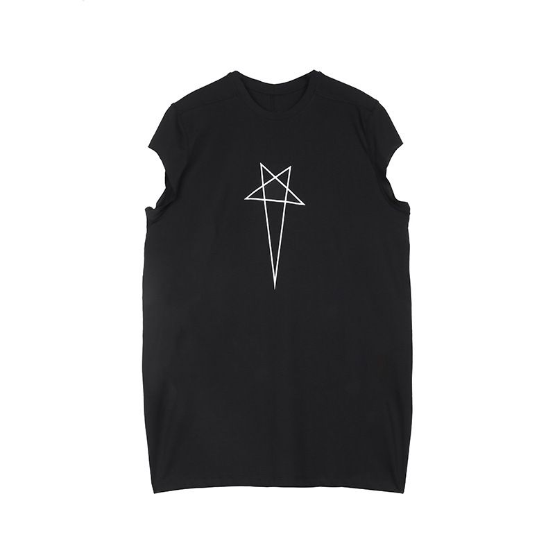 Herrenbekleidung Print Ärmellose Weste mit Rohkanten-Weste Lässiger Herren- und Damenstil_voghion.com