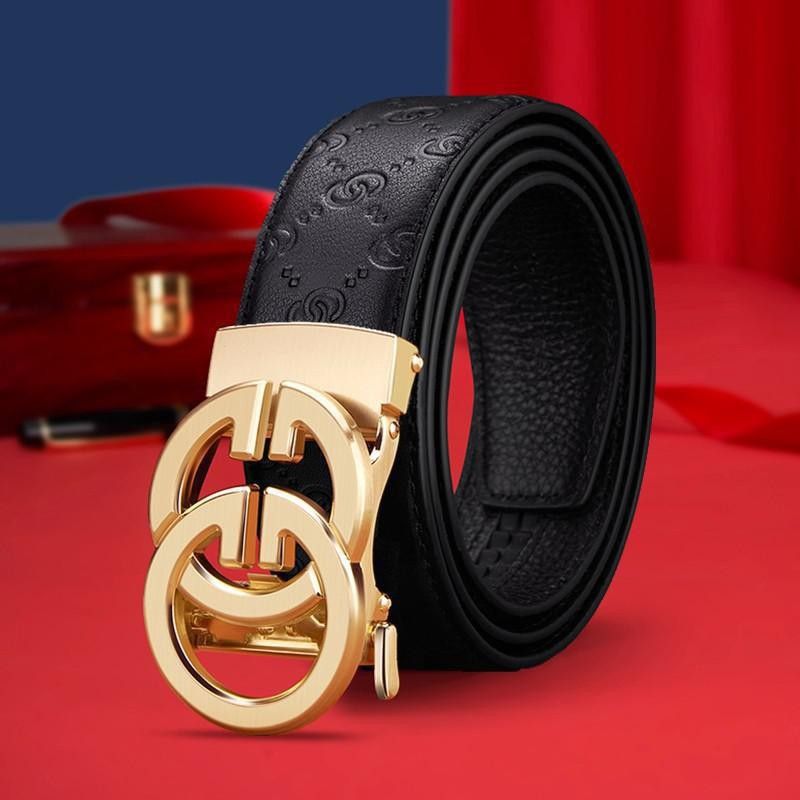 2023 New Hot Selling Men's Fashion Business Belt Soft Face Leather Real Cowhide Belt, Trouser Belt, Gift Box for Boyfriend_voghion.com