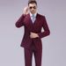 CT Men's Korean Style Slim Fit Suit Set Large Size Business Casual Groom Tuxedo Blazer_voghion.com