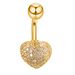 New Fashion Stainless Steel Ring Round Heart-Shaped Zircon Belly Button Stud European And American Foreign Trade_voghion.com