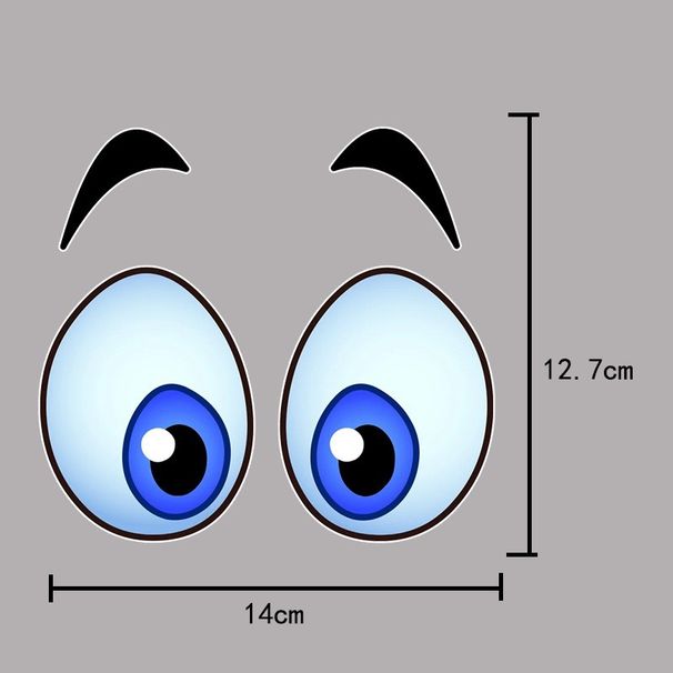 αστεία αυτοκόλλητα ματιών κινουμένων σχεδίων για τη διακόσμηση του γυαλιού του αυτοκινήτου στο πίσω κάλυμμα αυτοκόλλητα γρατσουνιάς εξατομικευμένα αυτοκόλλητα αυτοκινήτου_voghion.com