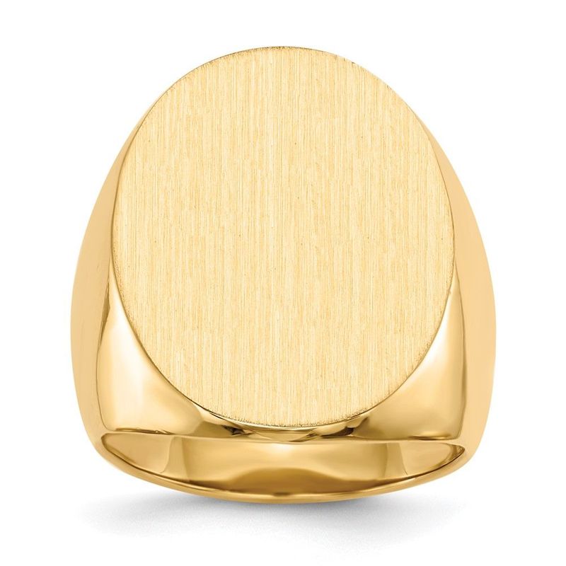14k 26.5x19.0mm Open Back Mens Signet Ring_voghion.com