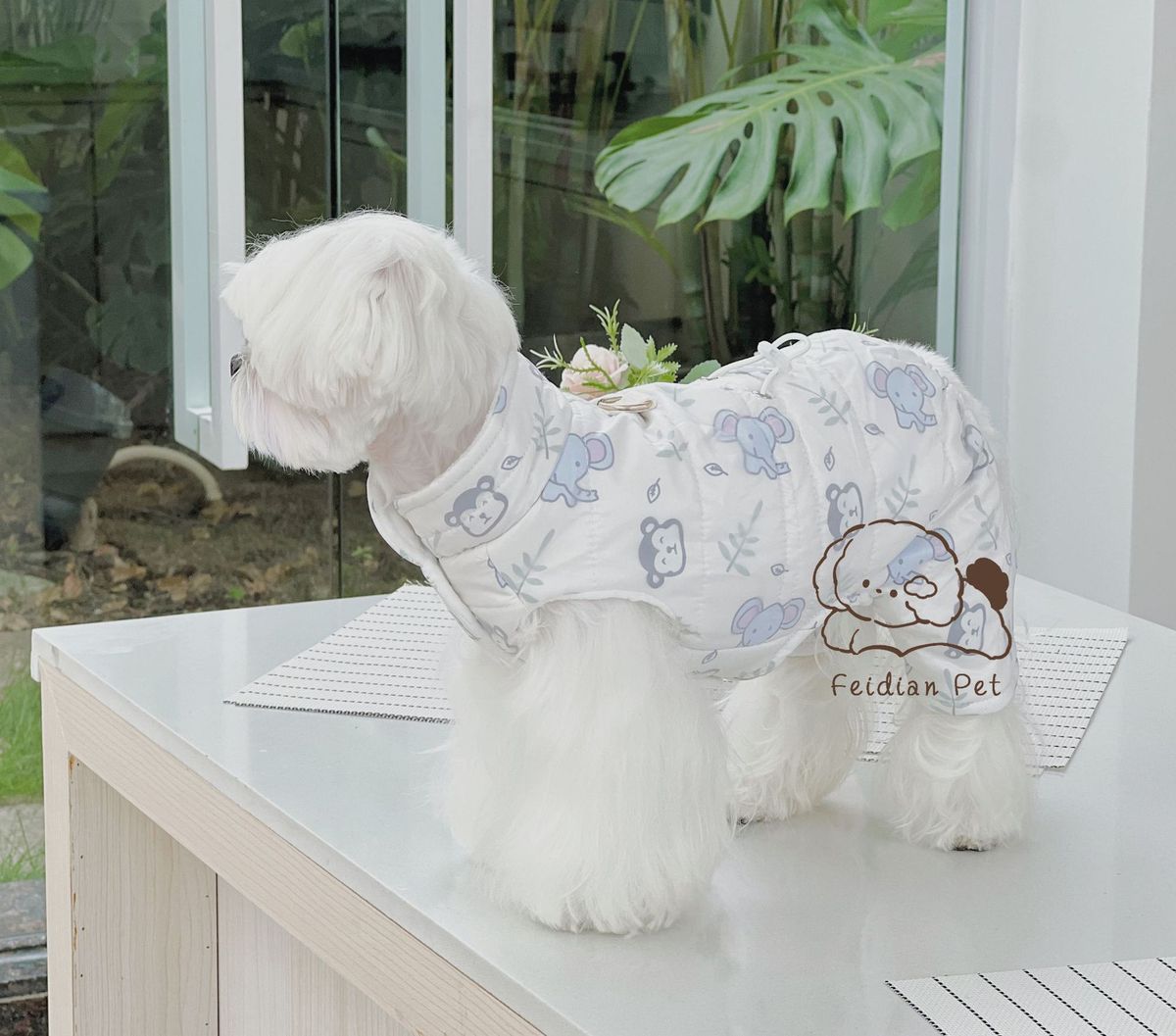 Pantaloni a quattro zampe con stampa di piccoli animali, impermeabili, a doppio strato, per autunno e inverno, carini, morbidi, foderati in pile, comodi e caldi_voghion.com