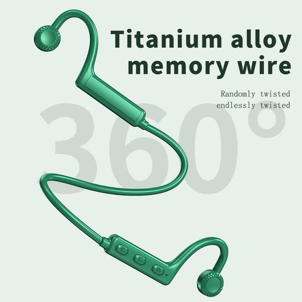 Articles tendance transfrontaliers Nouveau modèle privé Technologie noire Écouteurs Bluetooth sans fil Sport à conduction osseuse Crochet d'oreille Ultra-long_voghion.com