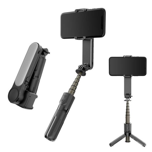 Light-filling anti-shake Smartphone gimbal stabilizer Automatic Balance Selfie Stick Tripod Bluetooth Remote for ios andriod_voghion.com